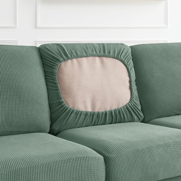 7-Piece Sofa Stretch Washable Slipcover Set - Cyan - Picture 2 of 6